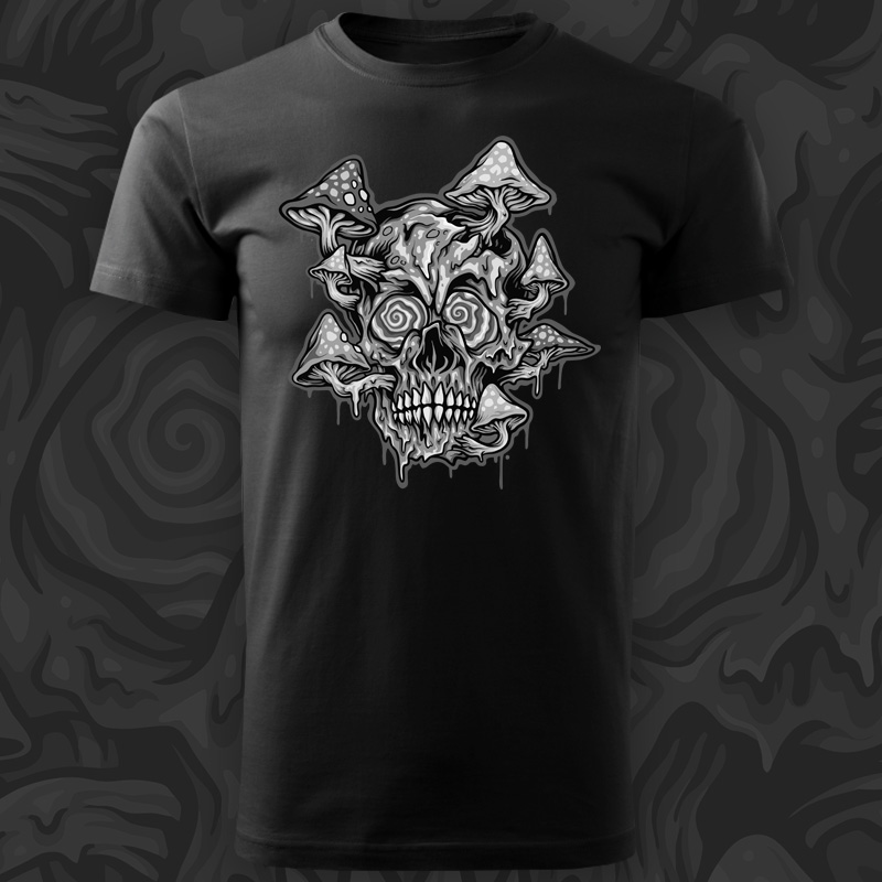 Tričko tekno pánské Psychedelic head