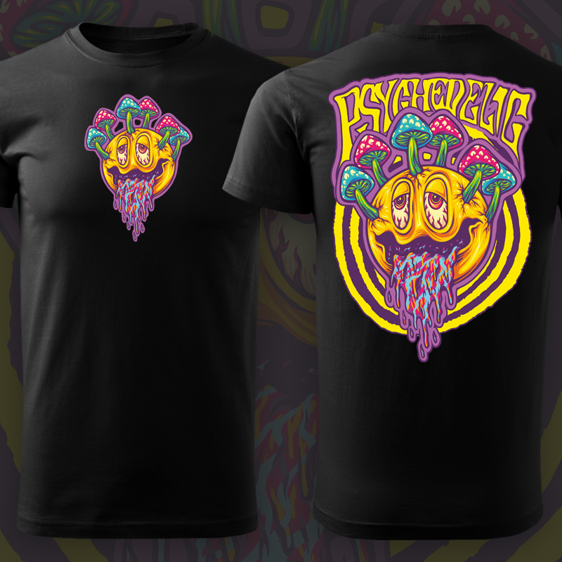 Tričko tekno pánské Psychedelic smile