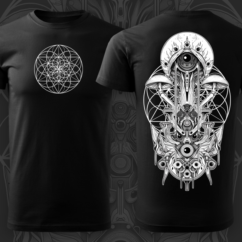 Tričko tekno pánské Sacred geometry