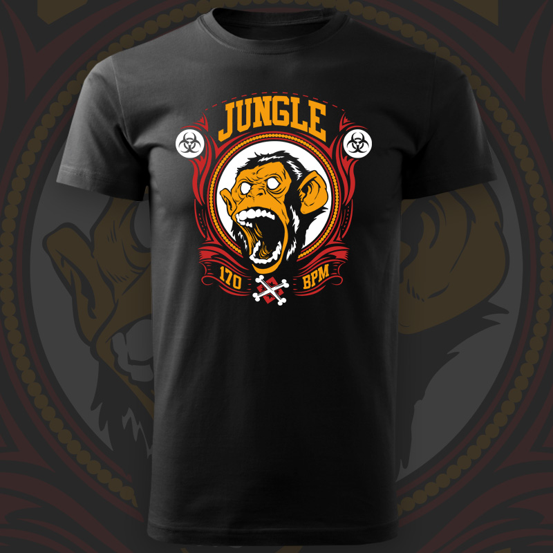 Tričko dnb, drum and bass pánské Jungle 