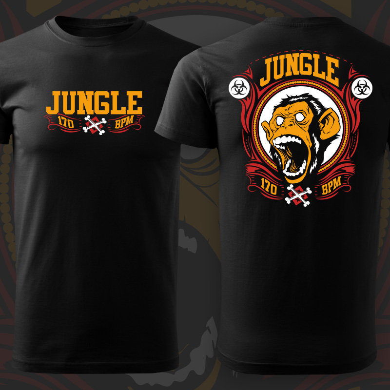Tričko dnb, drum and bass pánské Jungle