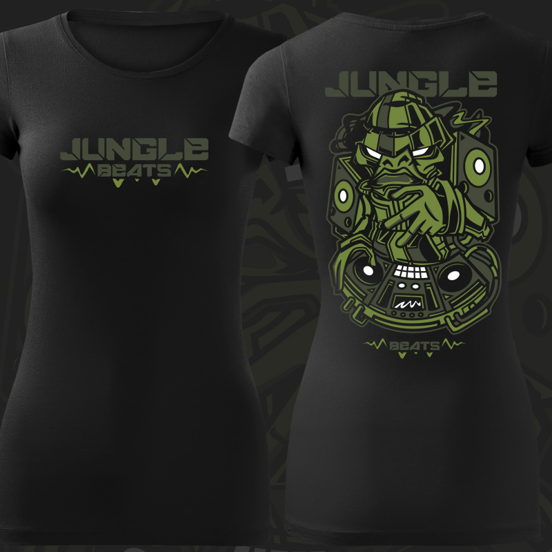 Tričko dnb, drum and bass dámské Jungle