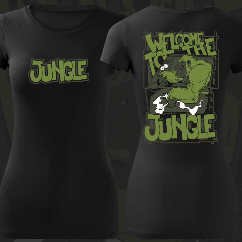 Tričko dnb, drum and bass dámské Jungle