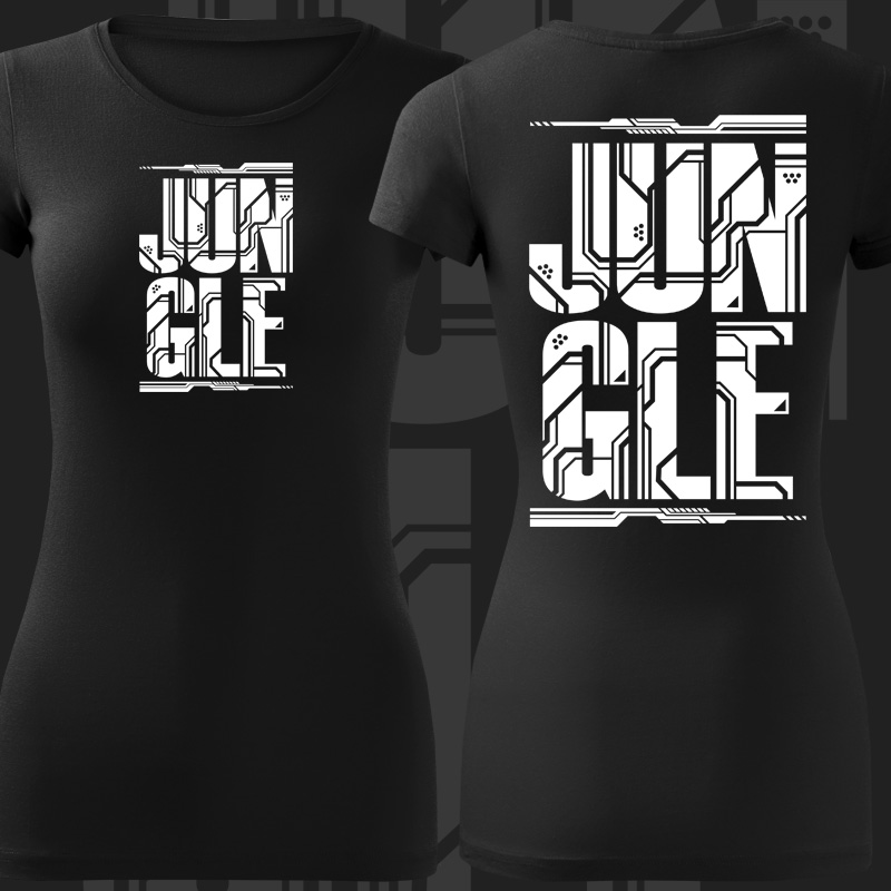 Tričko dnb, drum and bass dámské Jungle