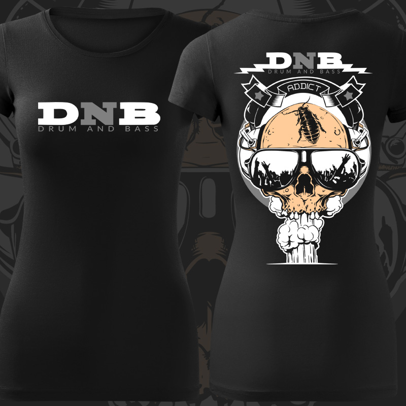 Tričko dnb, drum and bass dámské Addict