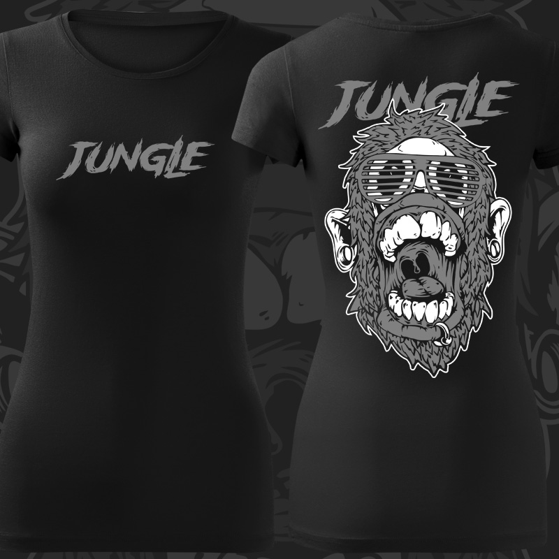 Tričko dnb, drum and bass dámské Jungle