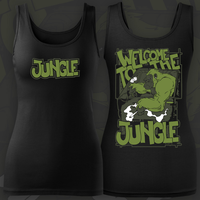 Tílko dnb, drum and bass dámské Jungle