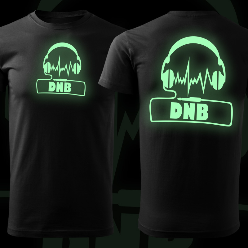 Tričko dnb, drum and bass pánské svítící potisk