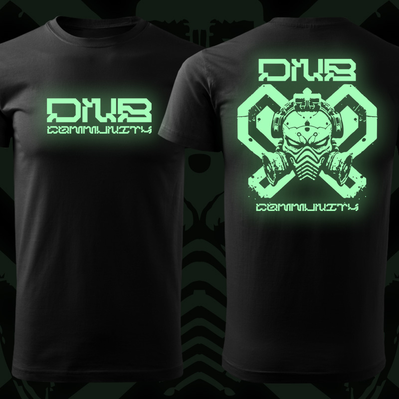 Tričko dnb, drum and bass pánské svítící potisk