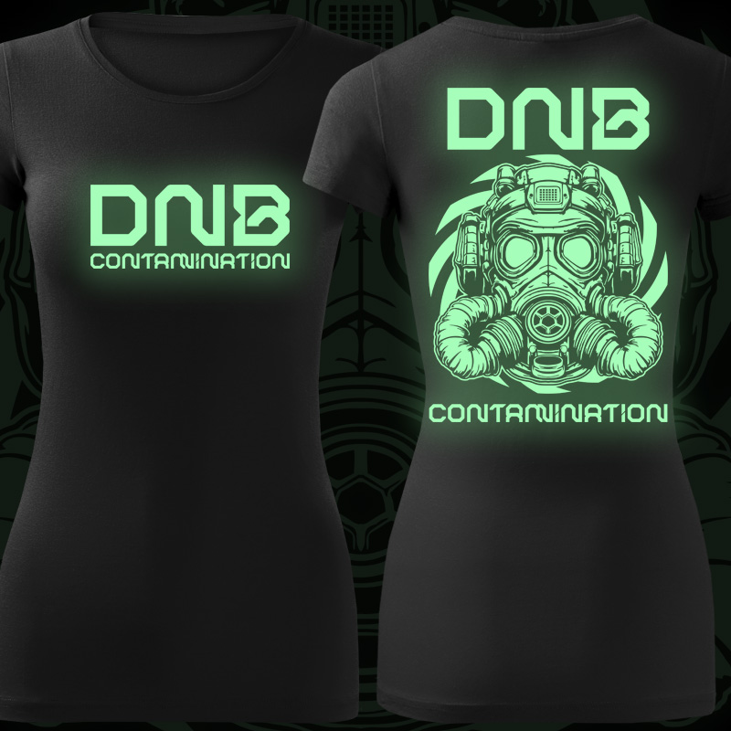 Tričko dnb, drum and bass svítící potisk