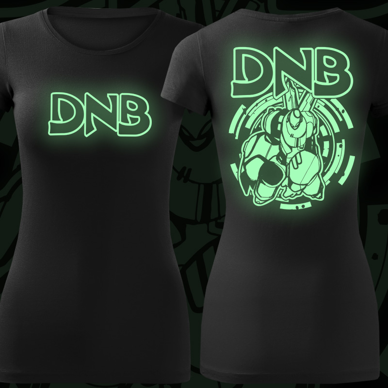Tričko dnb, drum and bass svítící potisk