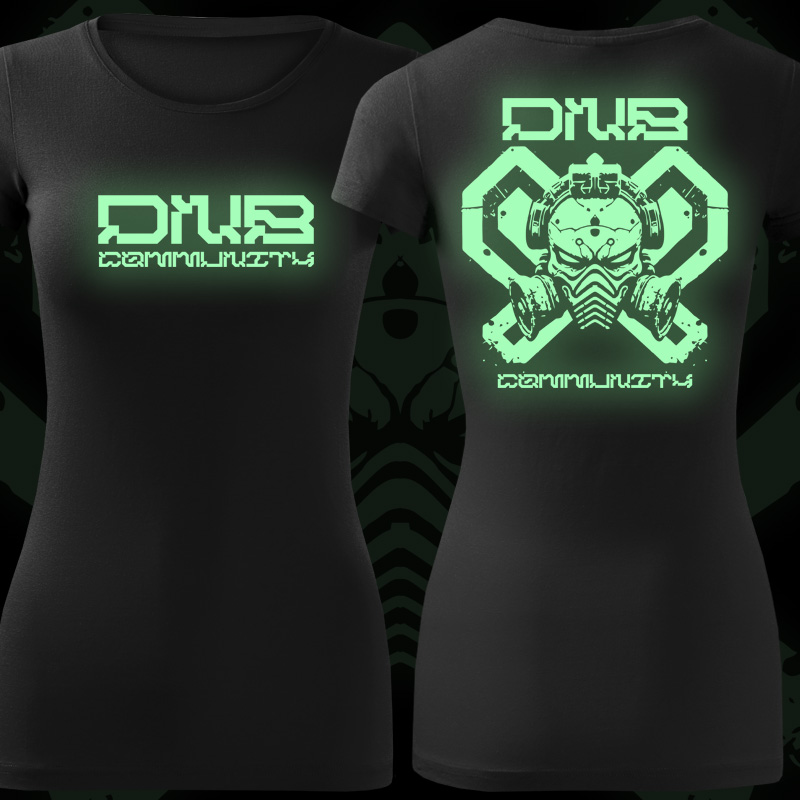 Tričko dnb, drum and bass svítící potisk