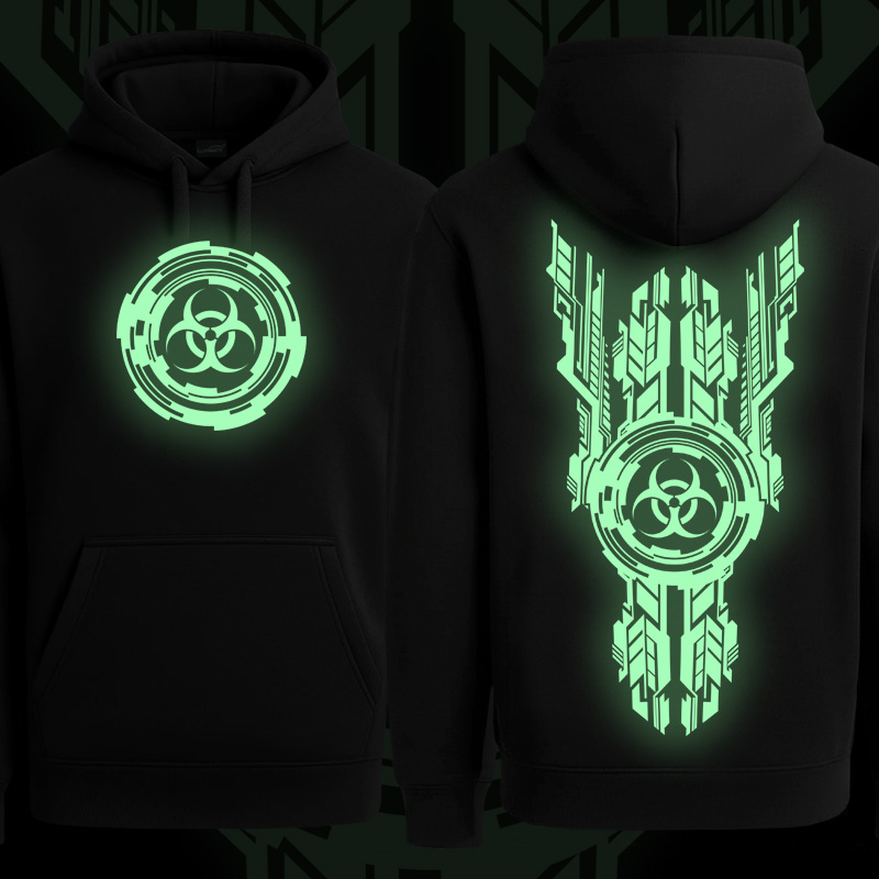 Mikina dnb, drum and bass klokanka svítící potisk