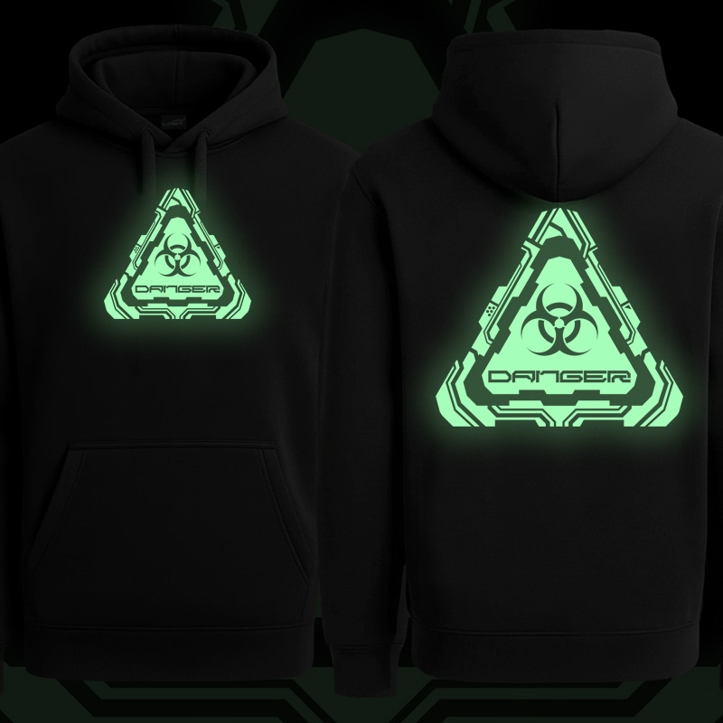 Mikina dnb, drum and bass klokanka svítící potisk