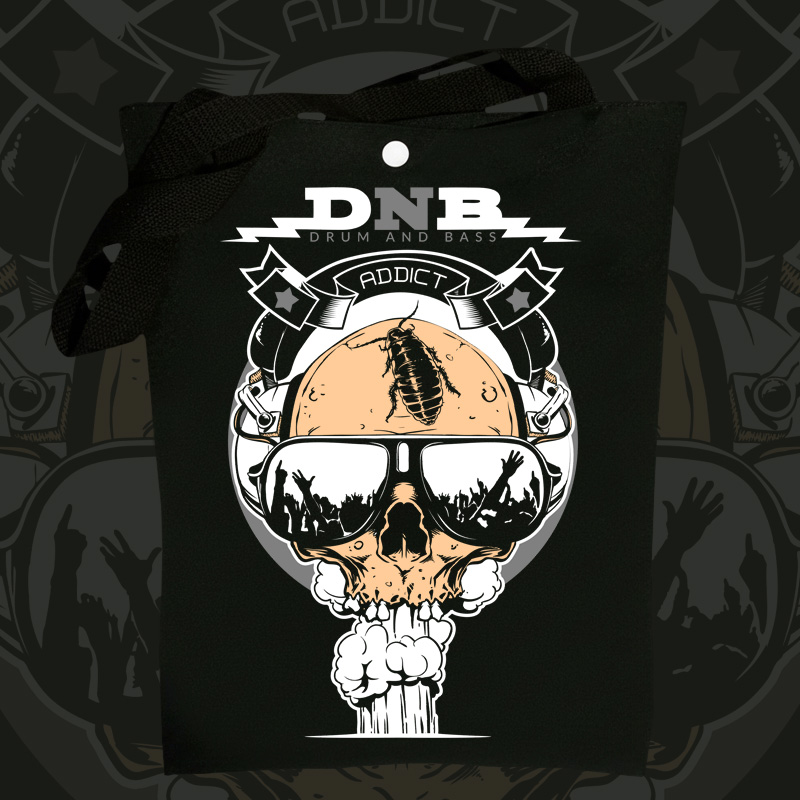 Taška přes rameno dnb, drum and bass Addict