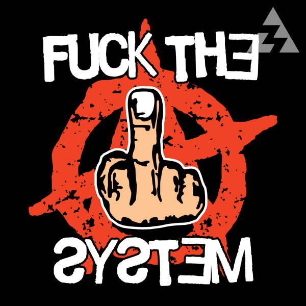 Mikina pánská punk fuck the system