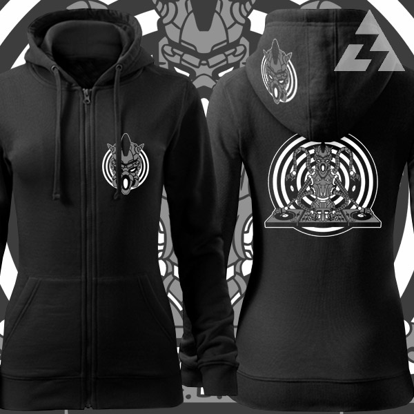 Mikina dámská tekno na zip Robo DJ