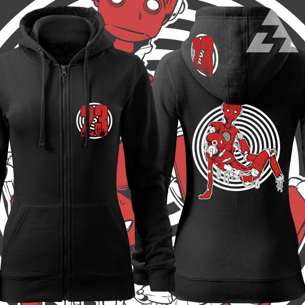 Mikina dámská tekno na zip Robotic love