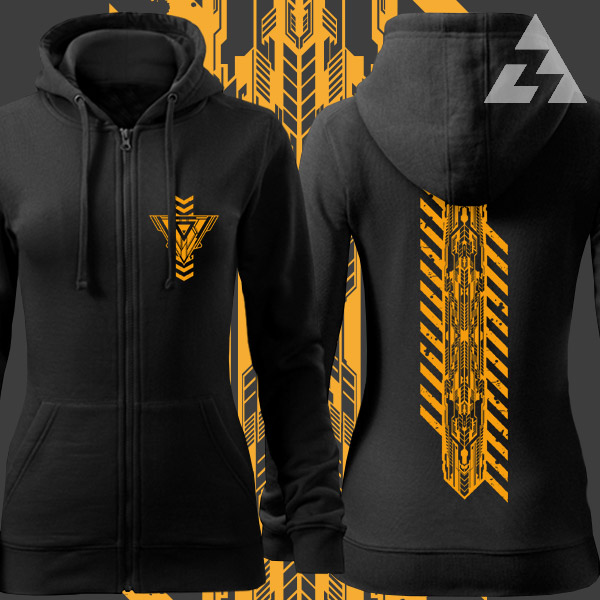 Mikina dámská tekno na zip Spine