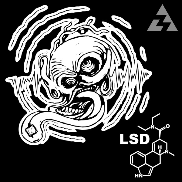 Mikina tekno na zip LSD HEAD