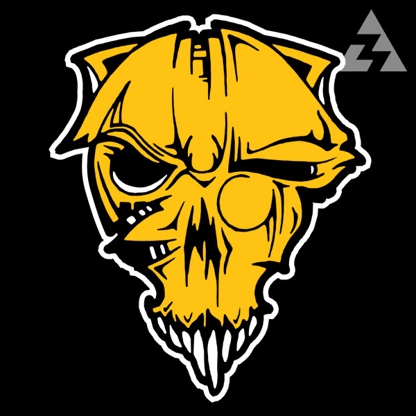 Mikina tekno na zip SKULL