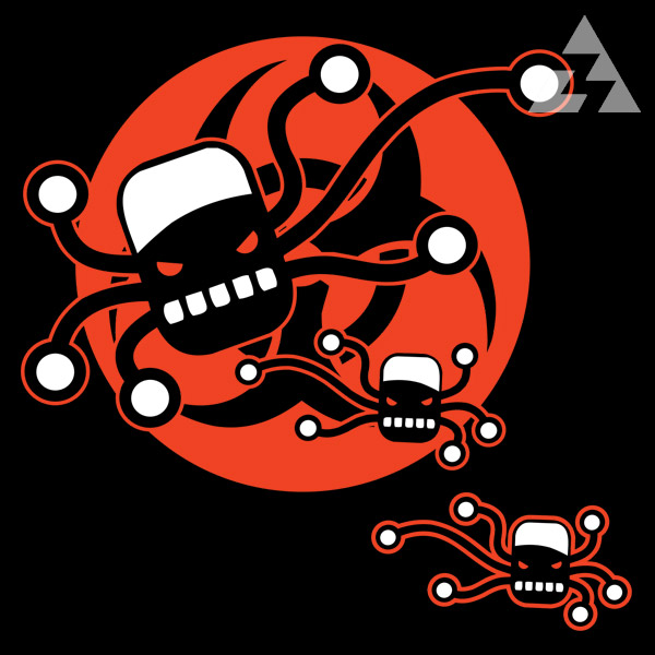 Mikina tekno na zip OCTOPUS