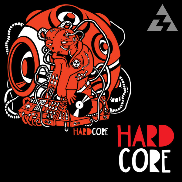 Mikina tekno na zip HARDCORE