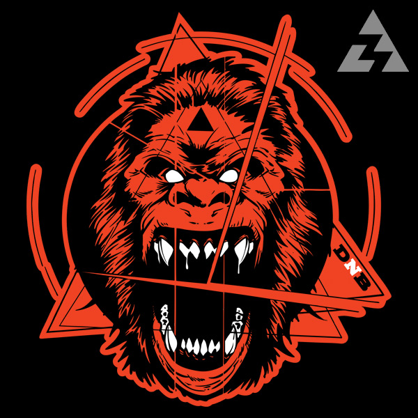 Mikina zip DNB angry monkey