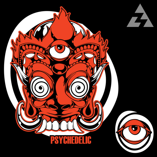 Mikina tekno na zip PSYCHEDELIC