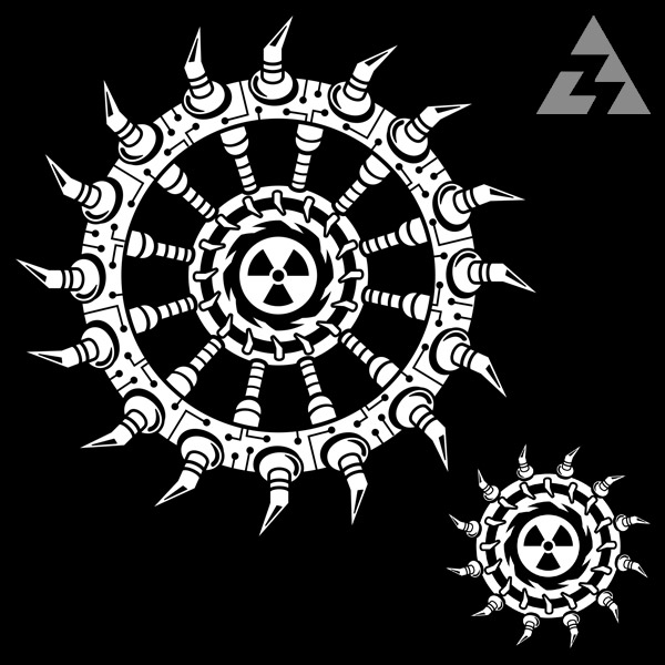 Mikina tekno na zip RADIOACTIVE SPIRAL