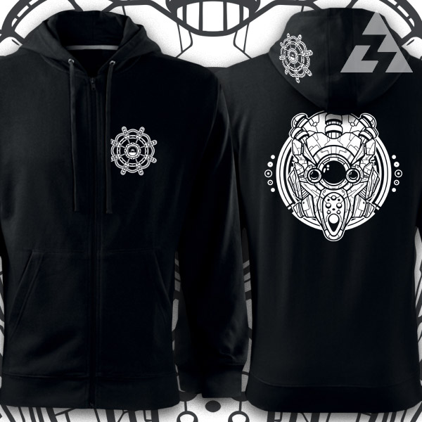 Mikina tekno na zip GASMASK