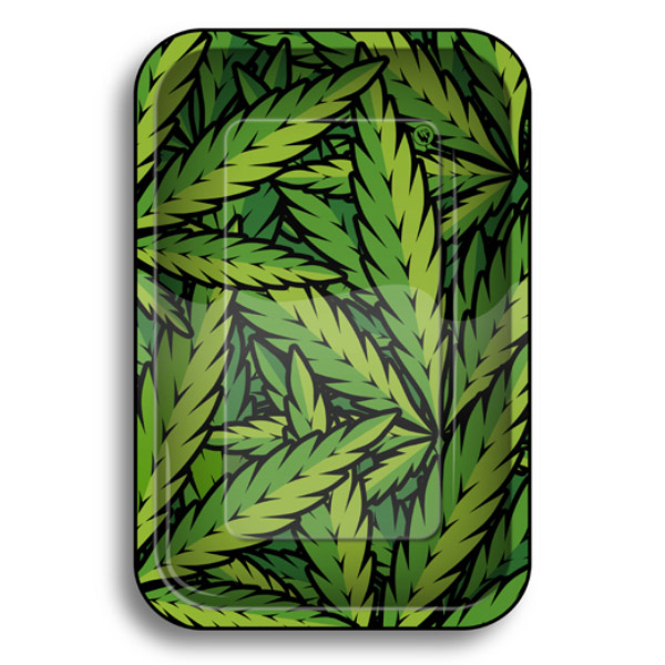 Tácek na balení 18 x 14 cm motiv Ganja listy