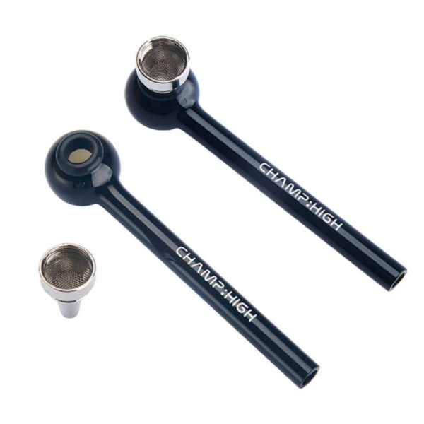 Fajka skleněná s kovovým kotlíkem