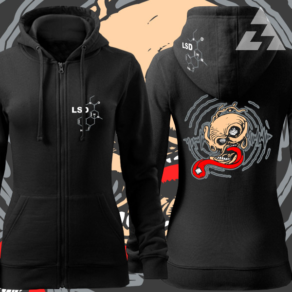 Mikina dámská tekno na zip LSD head