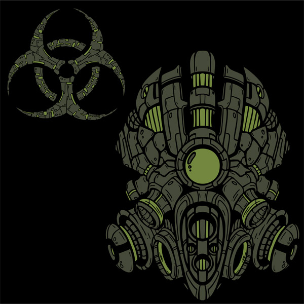 Mikina dámská tekno gasmask