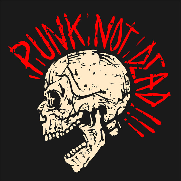 Mikina punk dámská skull 