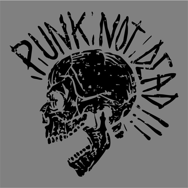 Mikina punk dámská skull 