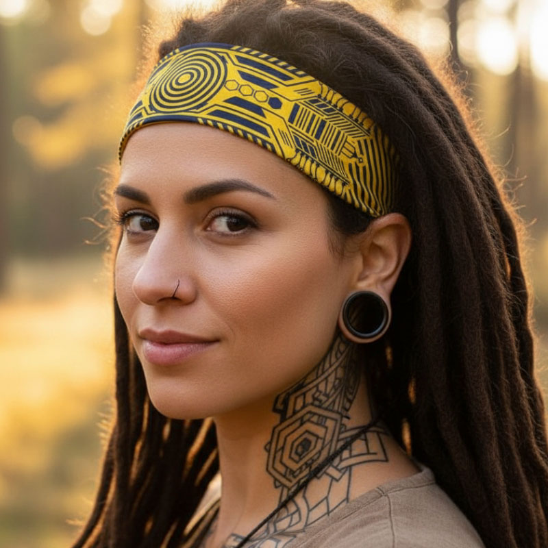 Čelenka do vlasů tekno 