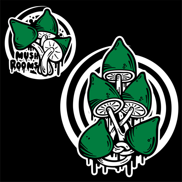 Mikina dámská tekno mushrooms