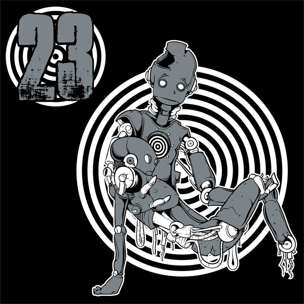 Mikina dámská tekno robotic love