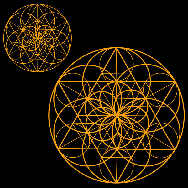 Mikina dámská tekno sacred geometry