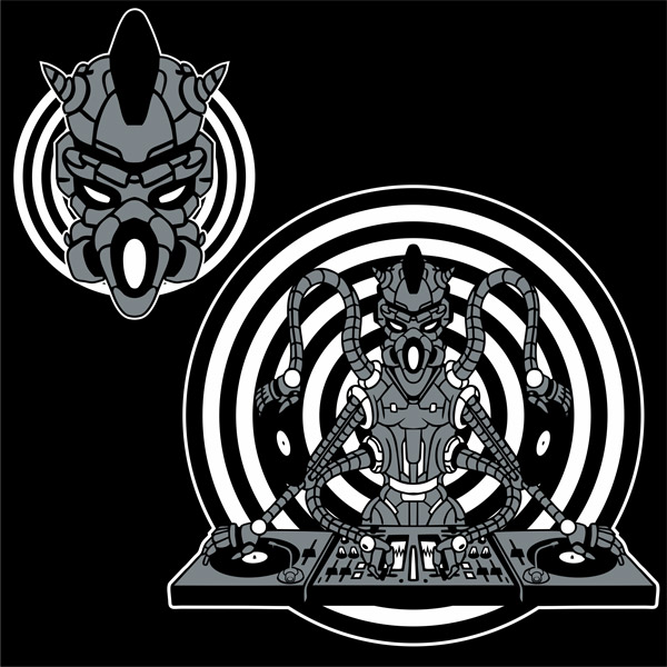 Mikina dámská tekno robo DJ