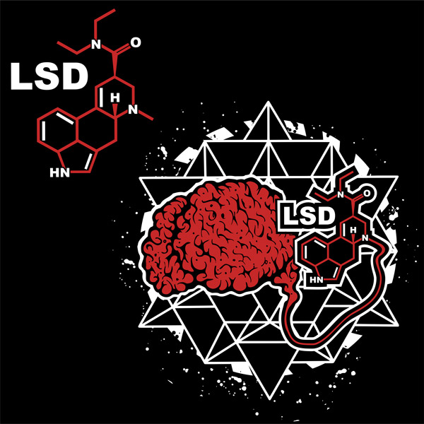 Mikina dámská tekno LSD brain