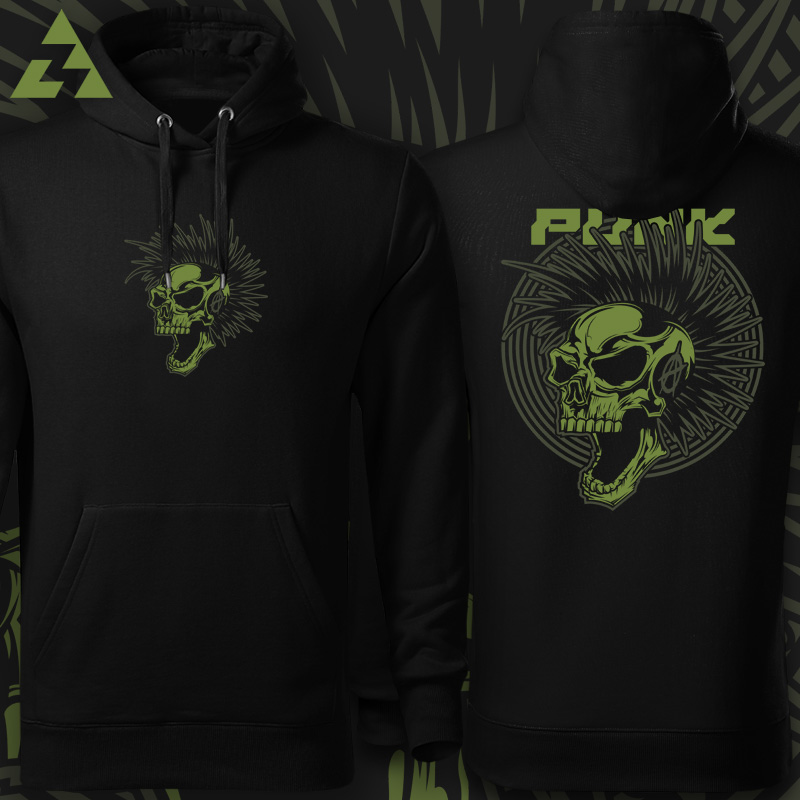 Mikina punk pánská Punk skull
