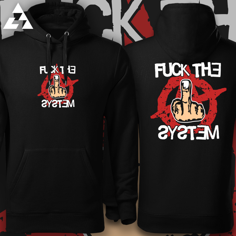 Mikina punk pánská Fuck the system