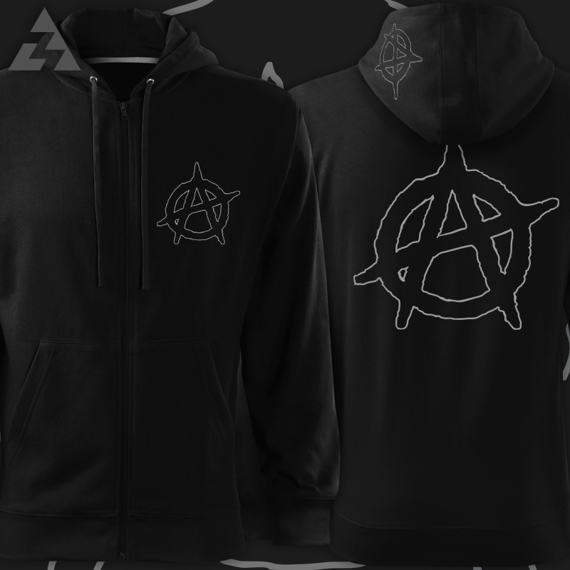 Mikina punk na zip Anarchy