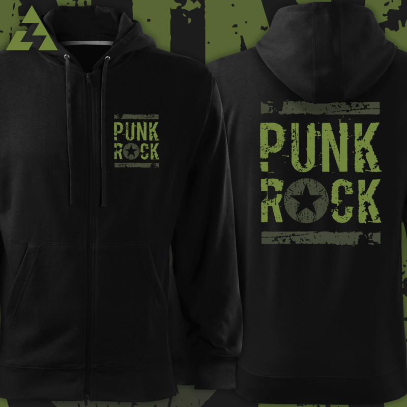 Mikina punk na zip Punk rock