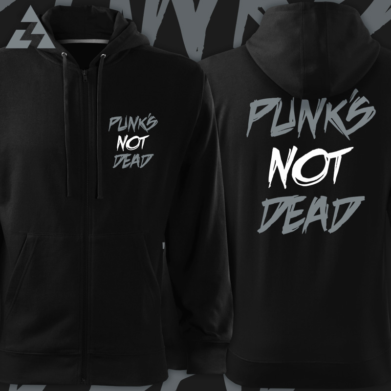 Mikina punk na zip Punk´s not dead
