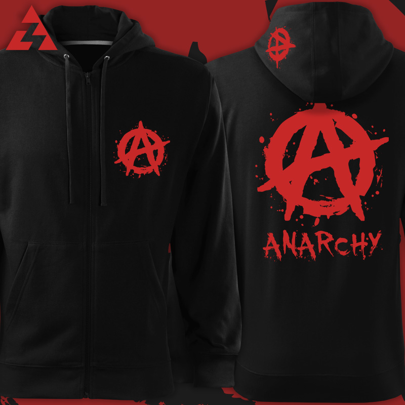 Mikina punk na zip Anarchy