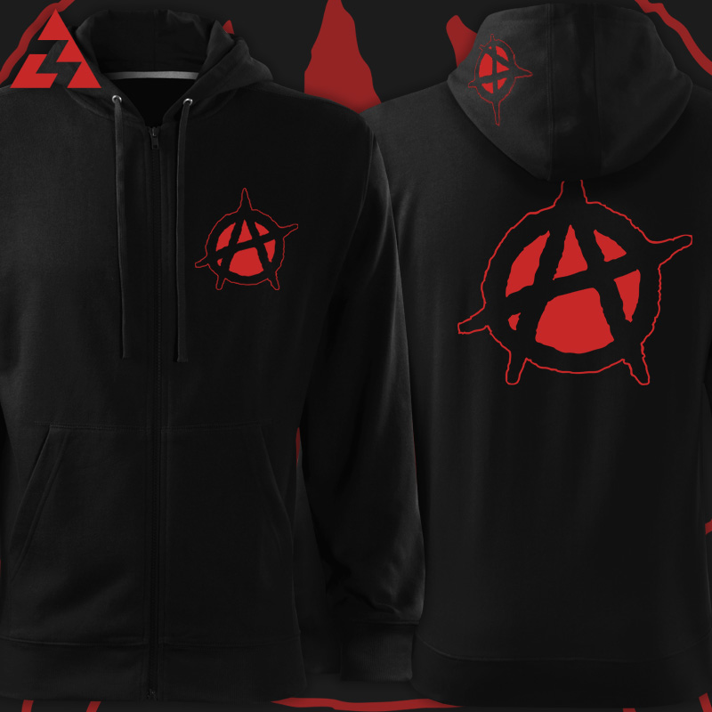 Mikina punk na zip Anarchy